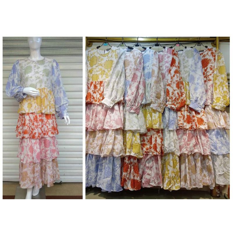 JDO - Dress / Gamis combi bunga umpak - Jus D'Orange