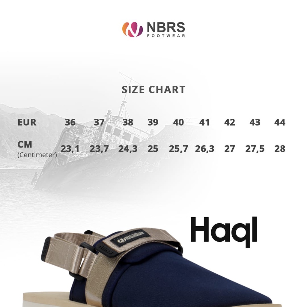 Nibras Footwear HAQL Sepatu Sandal Pria dan Wanita Sendal Simple Kekinian Trendy dan Terbaru