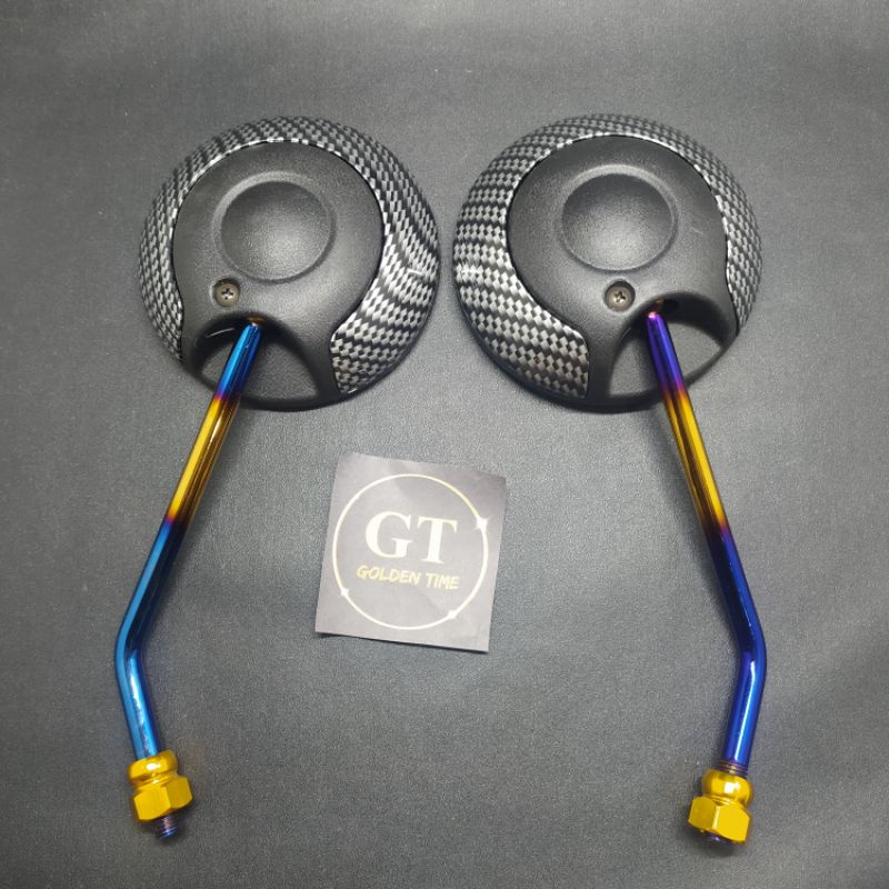 Spion Scoopy New Karbon Twotone Spion Honda Universal Spion Bulat Carbon 2tone