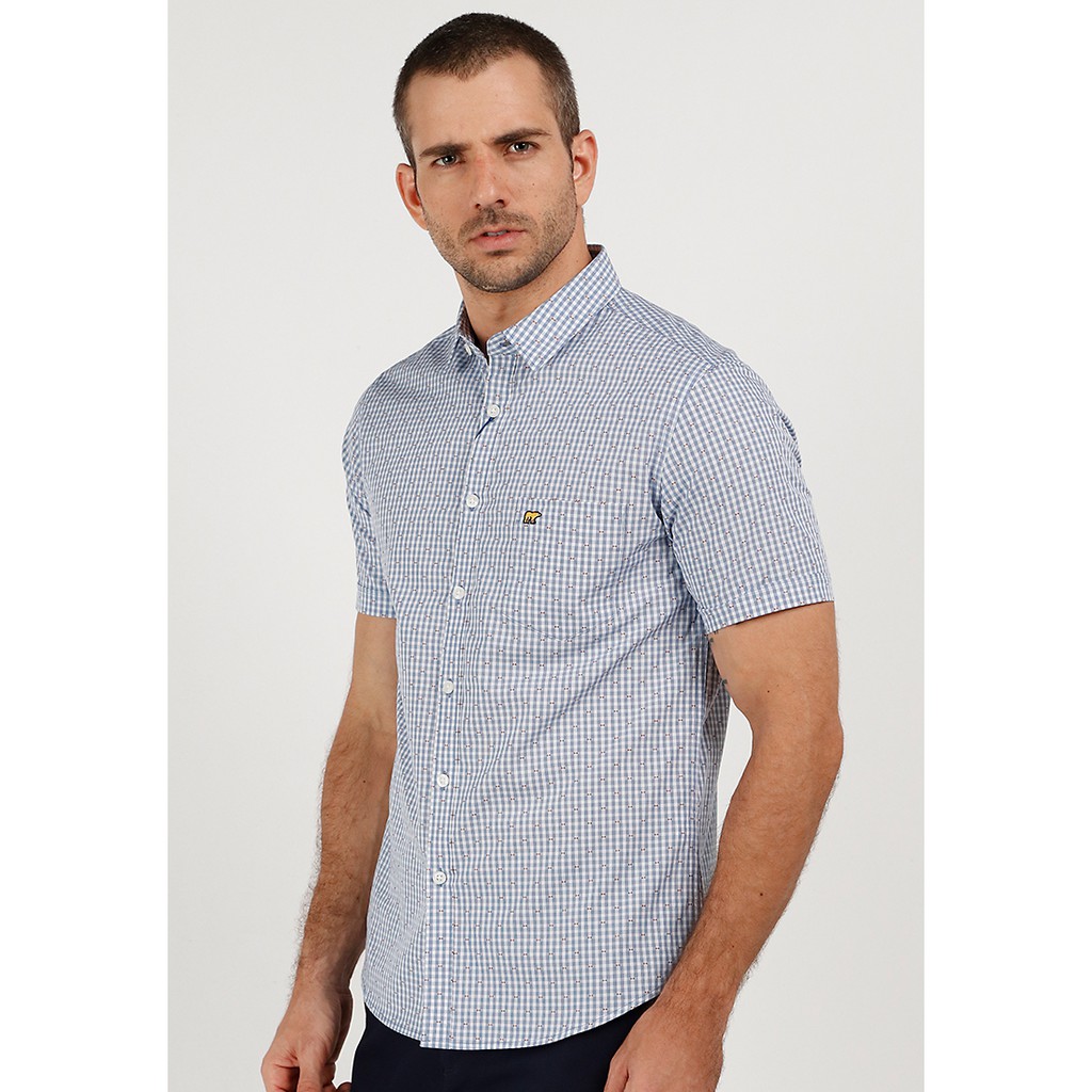 JACK NICKLAUS ROSCAM KEMEJA LENGAN PENDEK SLIM FIT BIRU JACK NICKLAUS ROSCAM KEMEJA LENGAN PENDEK SLIM FIT BIRU