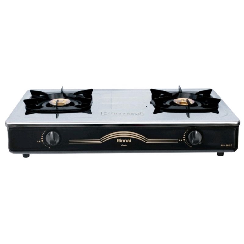 Kompor gas Rinnai 2 tungku RI-602E Kompor Rinnai RI 602E STAINLESS