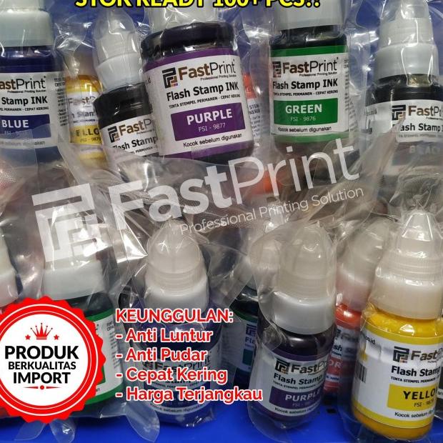 

➶ Tinta Stempel Flash Fast Print Warna Biru (Blue Ink) 70ml - Kuning ♖