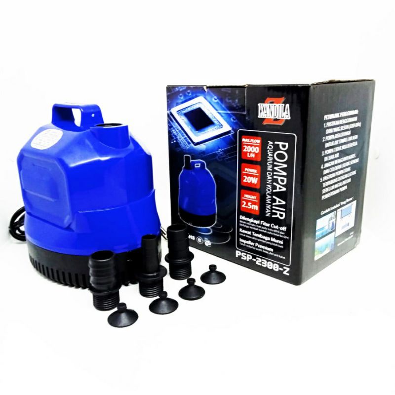 KANDILA PSP 2300-Z 20W FILTER POMPA AIR CELUP KOLAM IKAN AQUARIUM