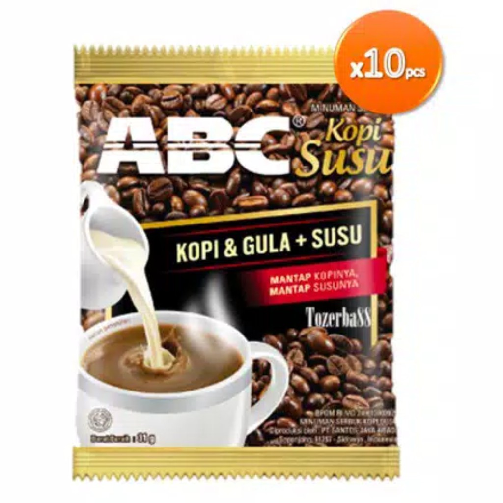 KOPI ABC SUSU 1 RENCENG ISI 10 PCS.HARGA GROSIR. TERMURAH