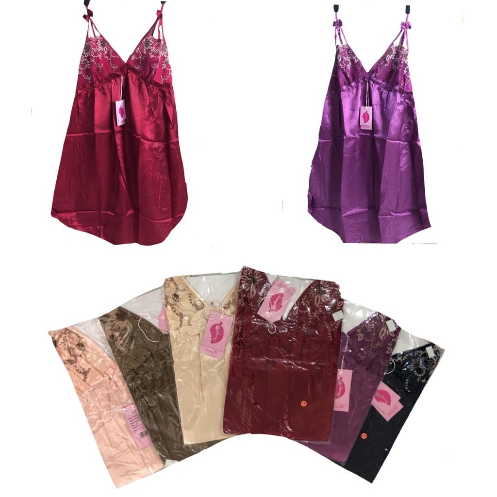 SALE - JH Piyama / Babydoll / Baju Tidur Satin Wanita (Lingerie) Funny Me Termurah