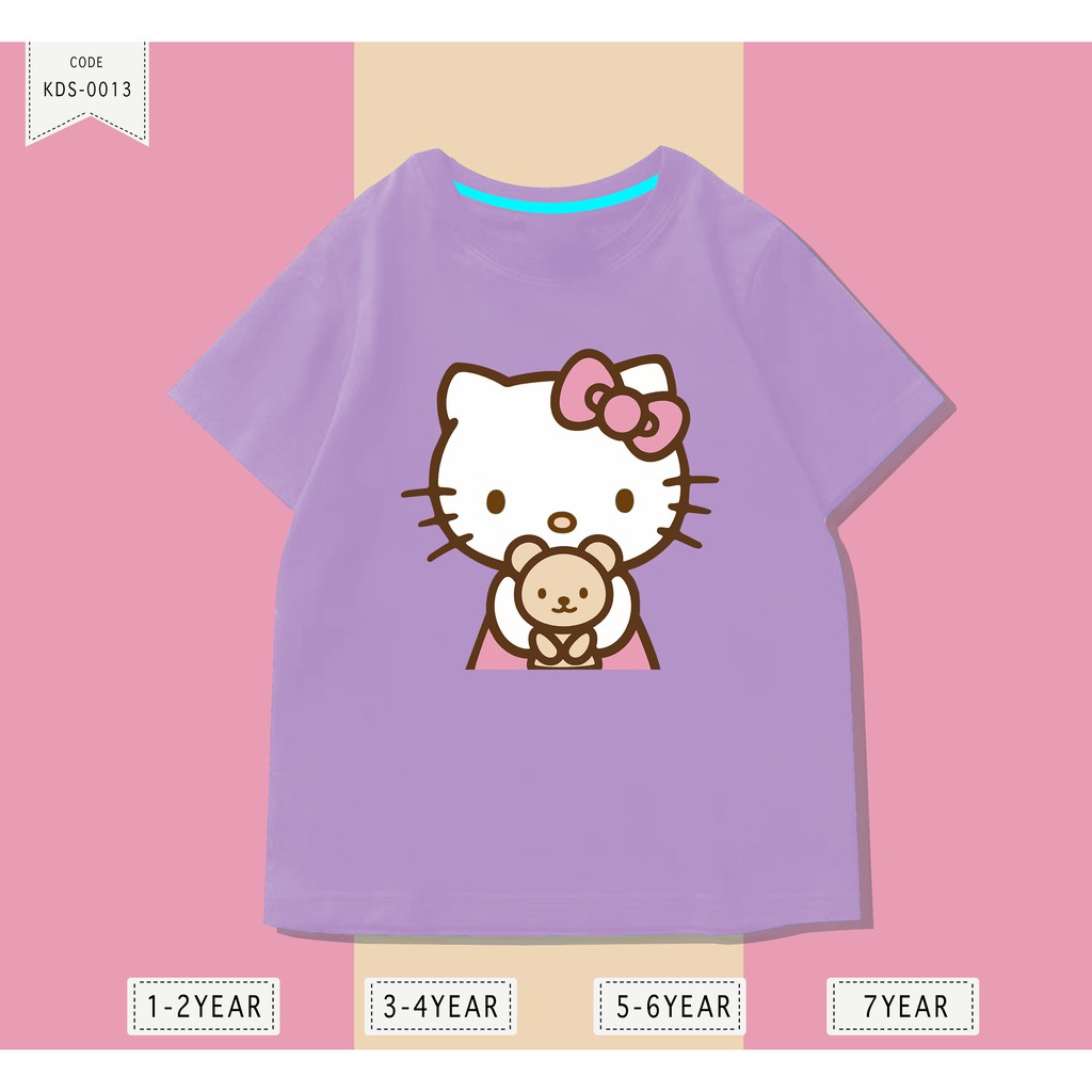 Baju Anak Hello / Kaos Distro DTF Anak Laki Laki dan Perempuan / Unisex / Motif Kartun