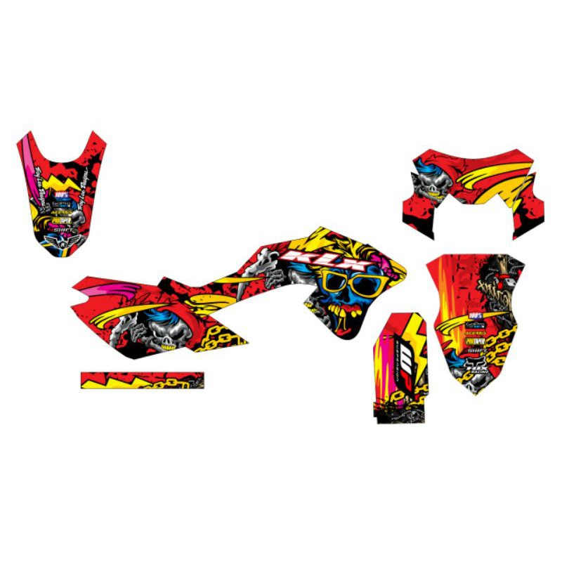 decal stiker setiker klx bf zombi chrome