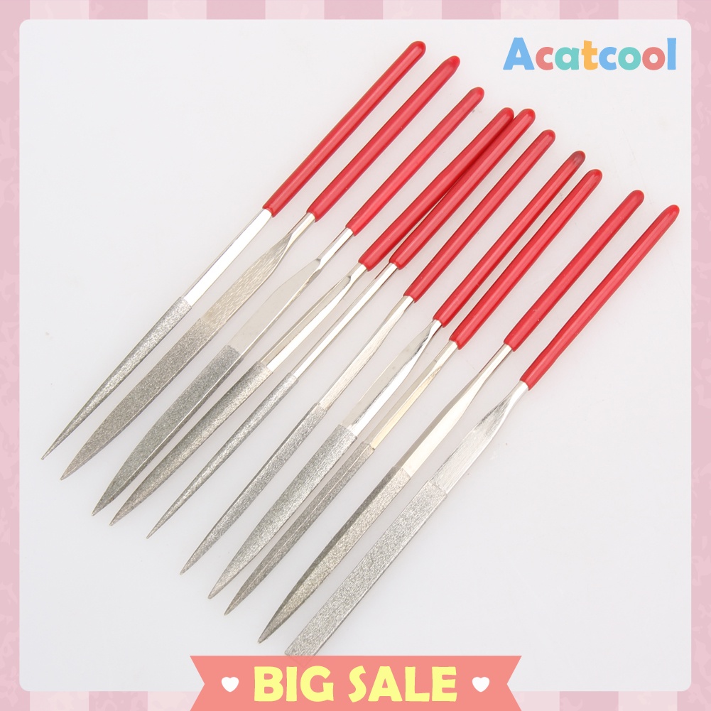 10pcs 140mm Diamond Mini Needle File Set Handy Tools for Ceramic Crafts