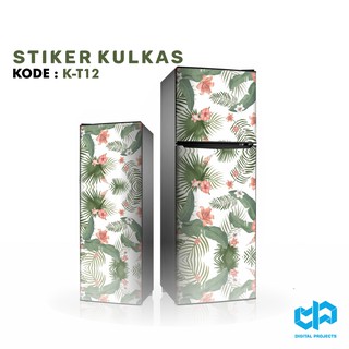  Stiker  Kulkas  1 Pintu 2 Pintu motif Monstera  Tropical bisa 