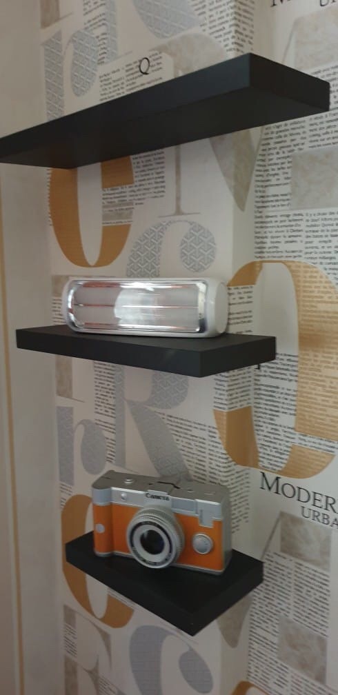 [tanpa Bor] Ambalan Rak Dinding Gantung . Uk Panjang 40,40cm X Lebar 15cm