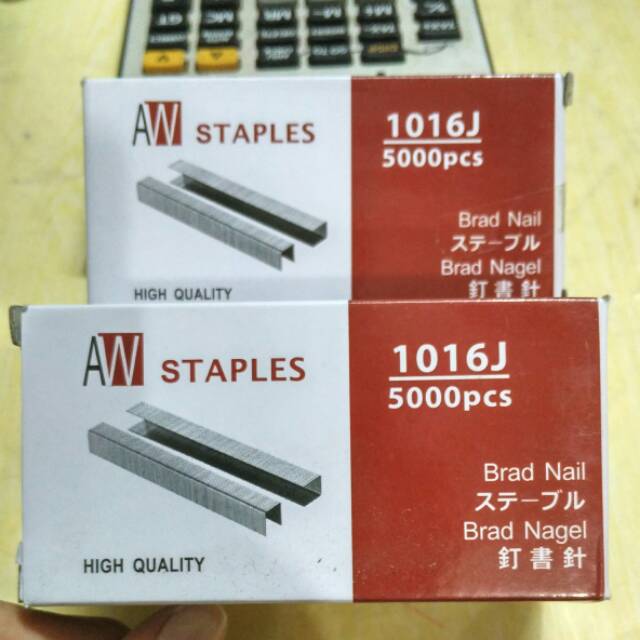 

Isi staples staple isi hekter Brad nail 1016 J 5000pcs kompresor