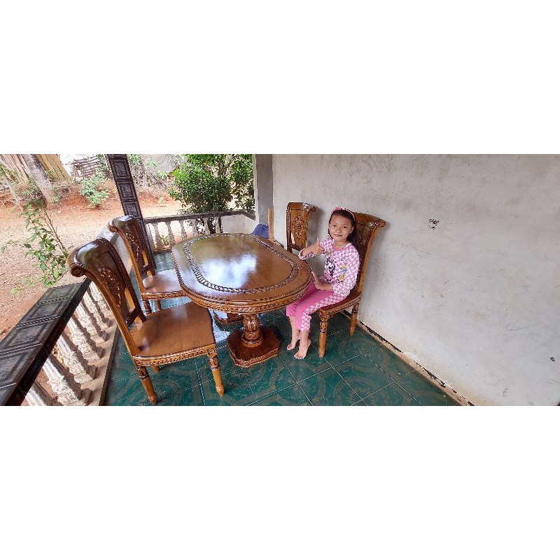 kursi makan salina mebel kayu jati