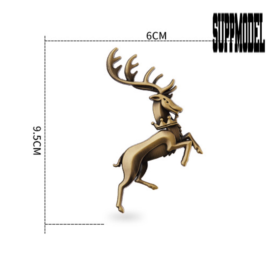 Stiker Emblem 3D Bentuk Rusa Tahan Karat Untuk Dekorasi Body Mobil