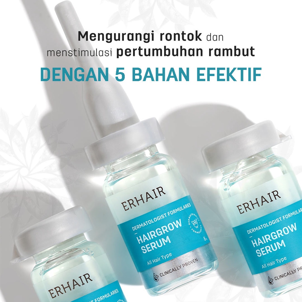 ERHA Erhair HairGrow Shampoo / Tonic / Serum / Moisturizer with Panax Ginseng &amp; Pumpkin Seed Extract - Rambut Rontok