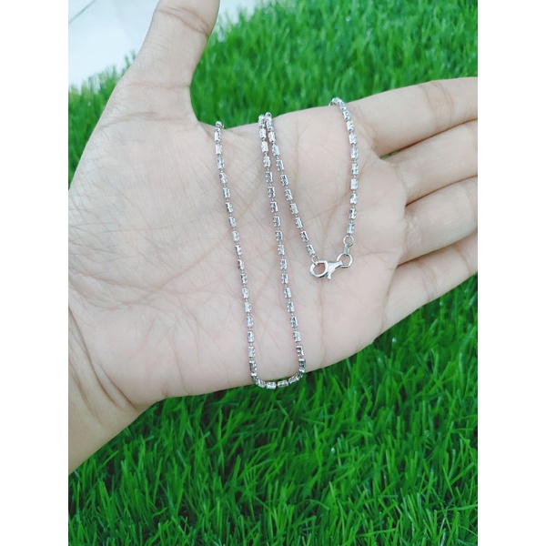 KALUNG PERAK ASLI SILVER 925 LAPIS EMAS/KALUNG RANTAI KAPSUL UKIR(CEWE/COWO) /ASLI SILVER/FASHION