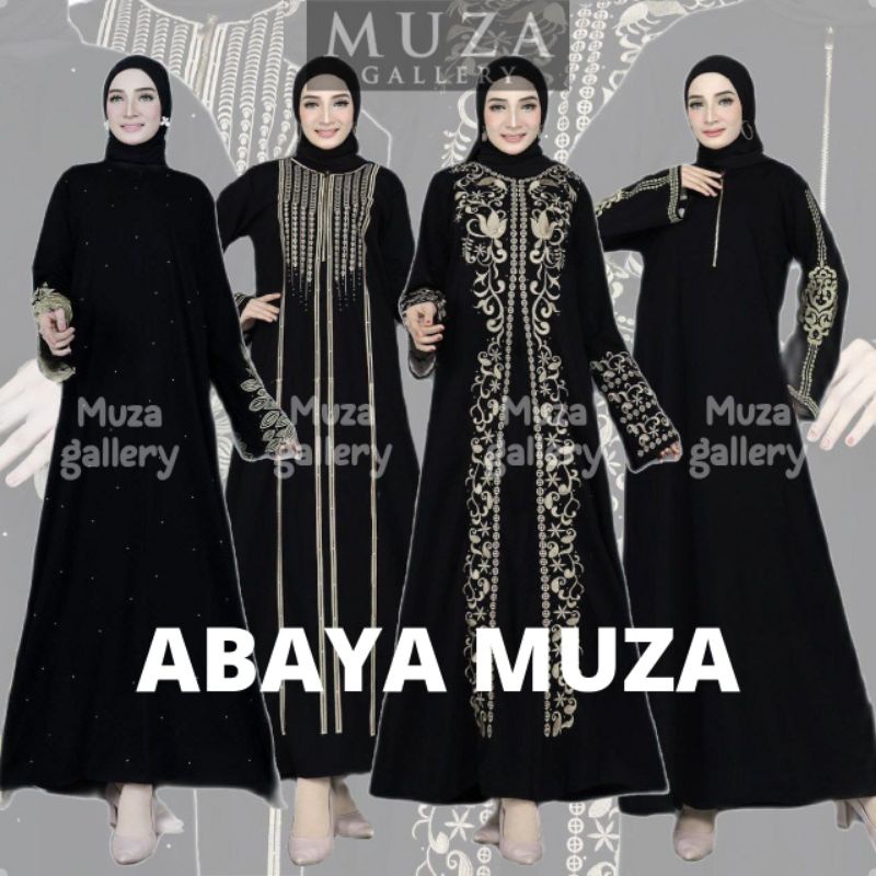 MUZA ABAYA HITAM ABAYA SYARI TURKEY DRESS MUSLIM (BUSUI)