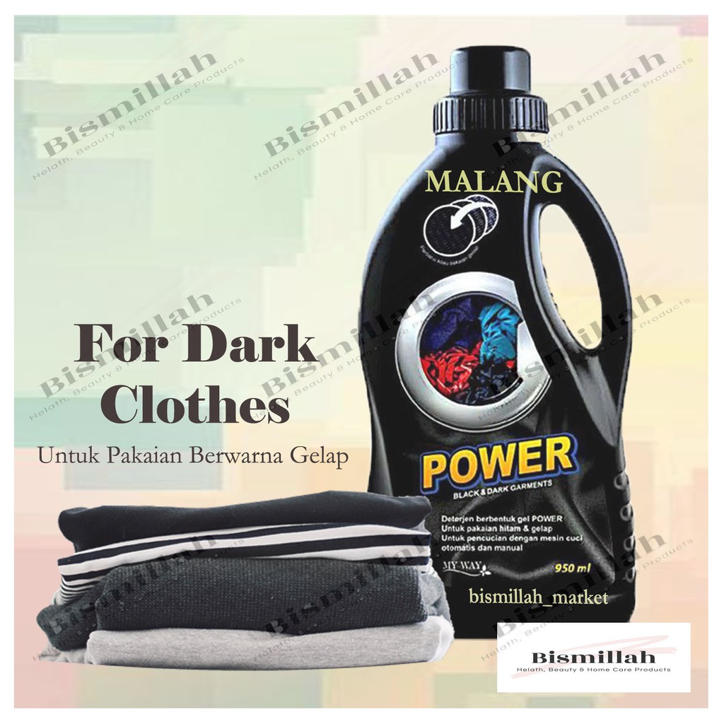 POWER BLACK Detergen / Detergent / Sabun Cuci / Untuk Pakaian Bewarna Gelap / MYWAY / MY WAY