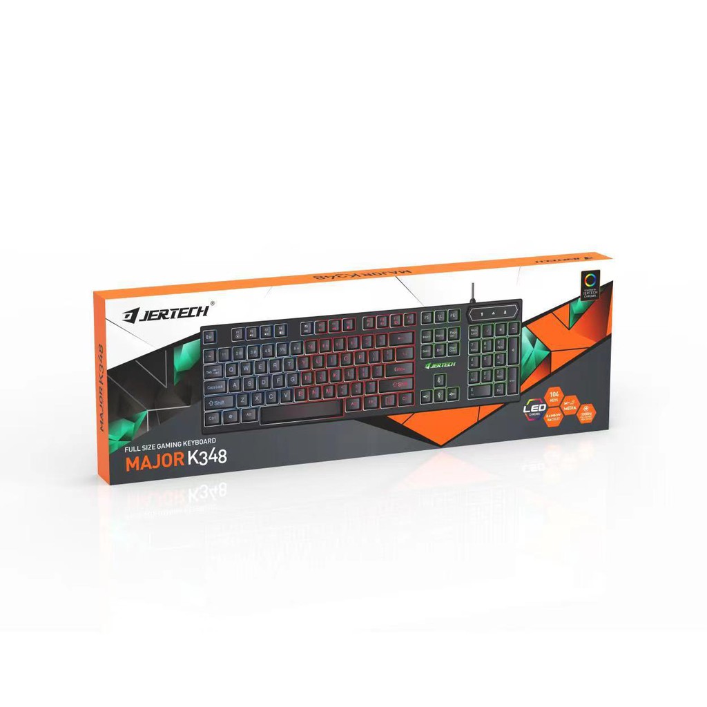 Keyboard Gaming LED Jertech K348 - Full Size Gaming Keyboard