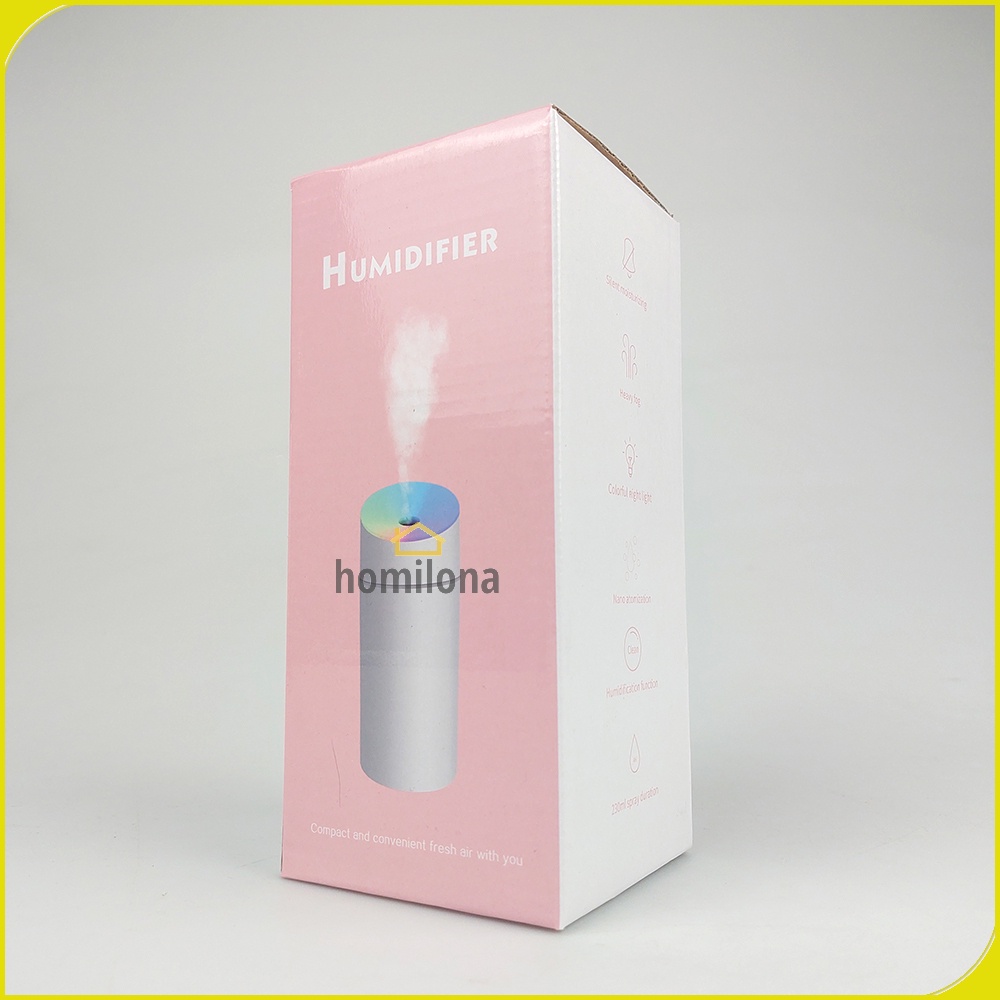 LISM Air Humidifier Diffuser Pelembab Udara Lampu RGB 450ml - SJD-03 - Pink