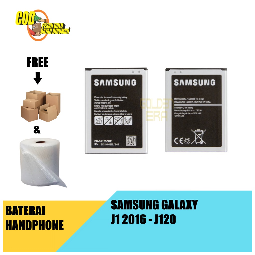 Baterai Samsung Galaxy J1 2016 J120 J120F J120G Original Batre Batrai Battery HP