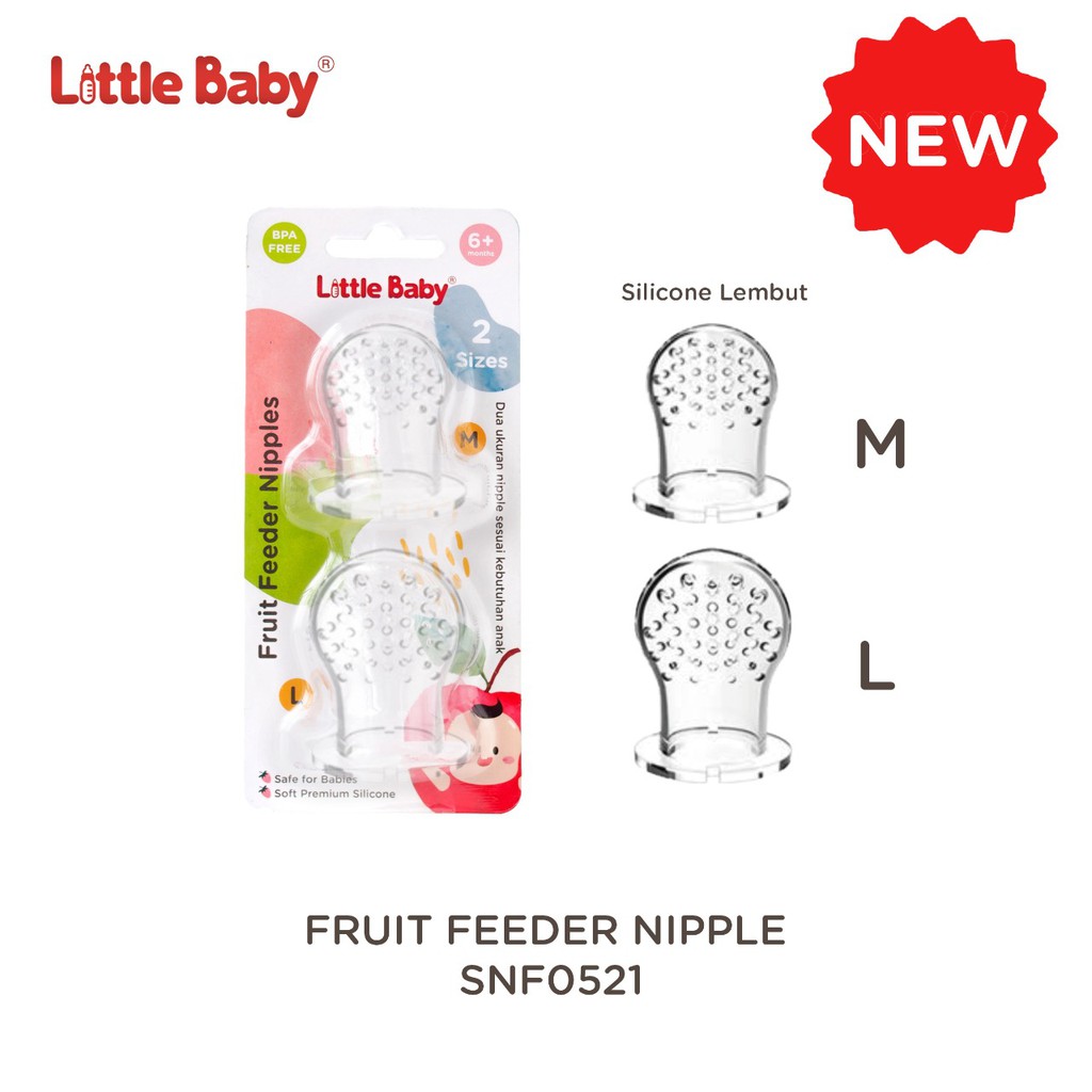 Little Baby Spare Nipple For Baby Food Feeder Fruit Teether 6m+ SNF0521