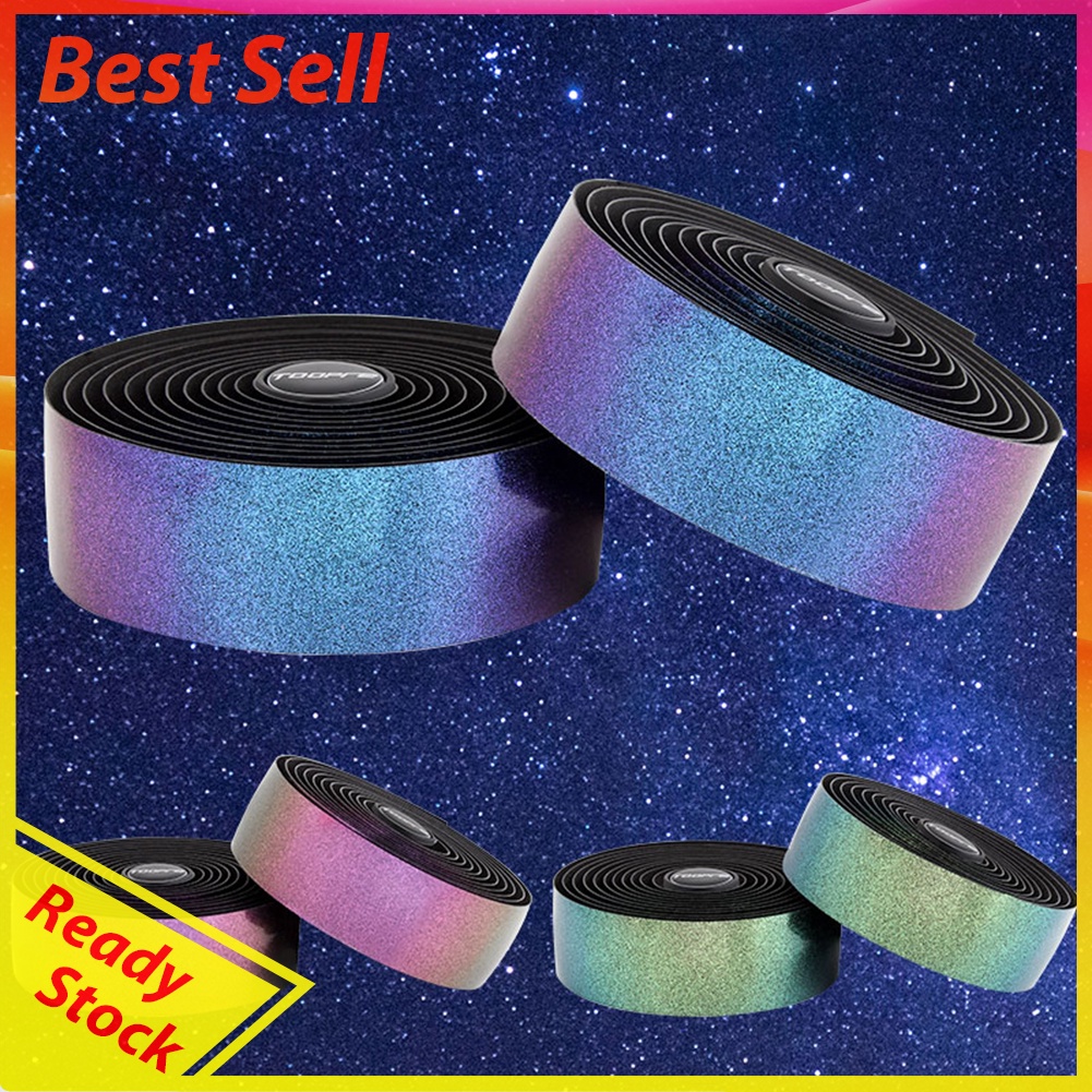 1 Pair Road Bike Gradient Handlebar Tape with Handlebar Plugs Bar Belts