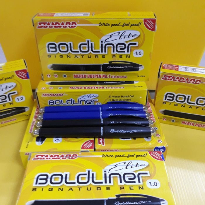 

PROMO Ballpoint Pulpen Sign Pen Standard Boldliner Elite Signature Pen 1.0