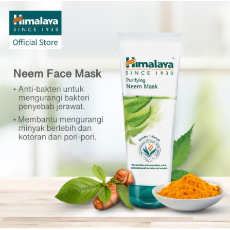 Image of Masker Himalaya | Himalaya herbals purifying neem mask 100ml | Kandungan antibakteri  mengurangi jerawat dari akar #3