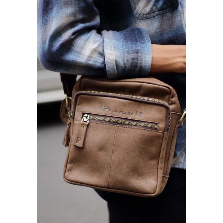 Tas selempang Pusiill 007/Tas selempang Pria kulit asli/Sling bag Pria kulit asli/Sling bag kulit