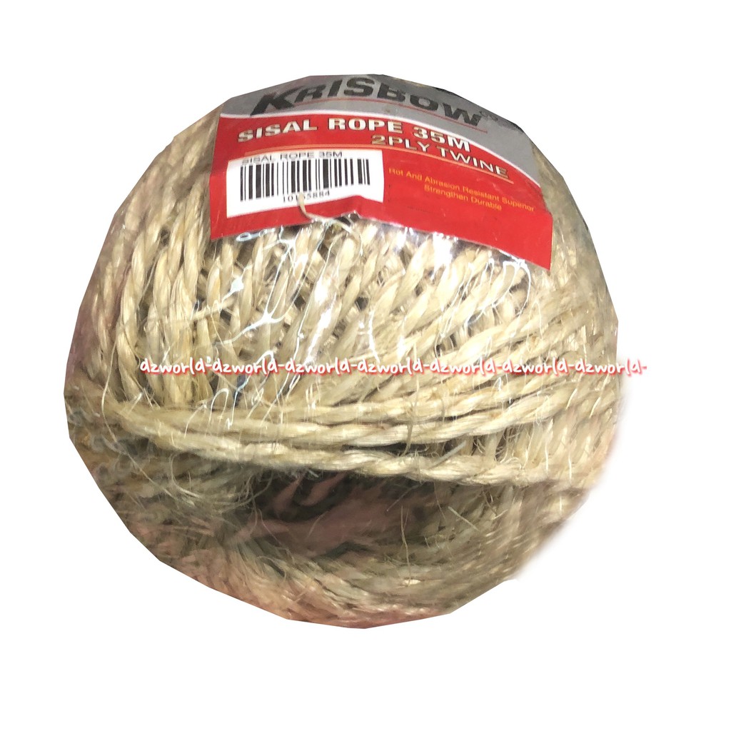 maxbuit Sisal Rope 35m 2Ply Twine Tali Rami Tali Goni Hiasan Dekorasi taman