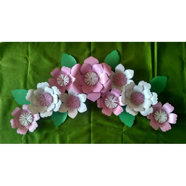 PAPER FLOWER BACKDROP II BUNGA KERTAS JASMINE II DEKORASI LAMARAN