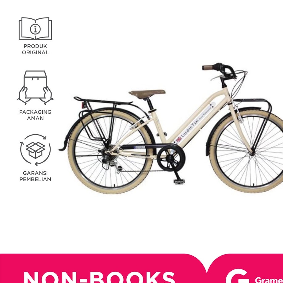 London Taxi Crb Bicycle 26L - Cream-1