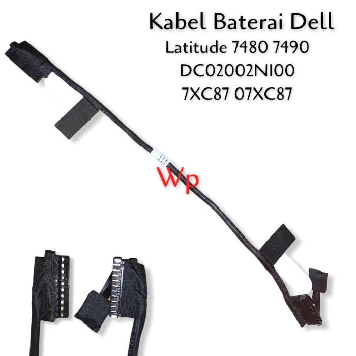 Kabel Baterai Laptop Latitude 7480 7490 DC02002N100 7XC87 07XC87