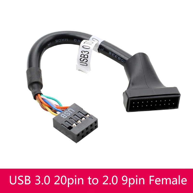 Btsg USB 3.0 19pin Male to 9pin Female Adaptor Kabel USB Papan Ibu