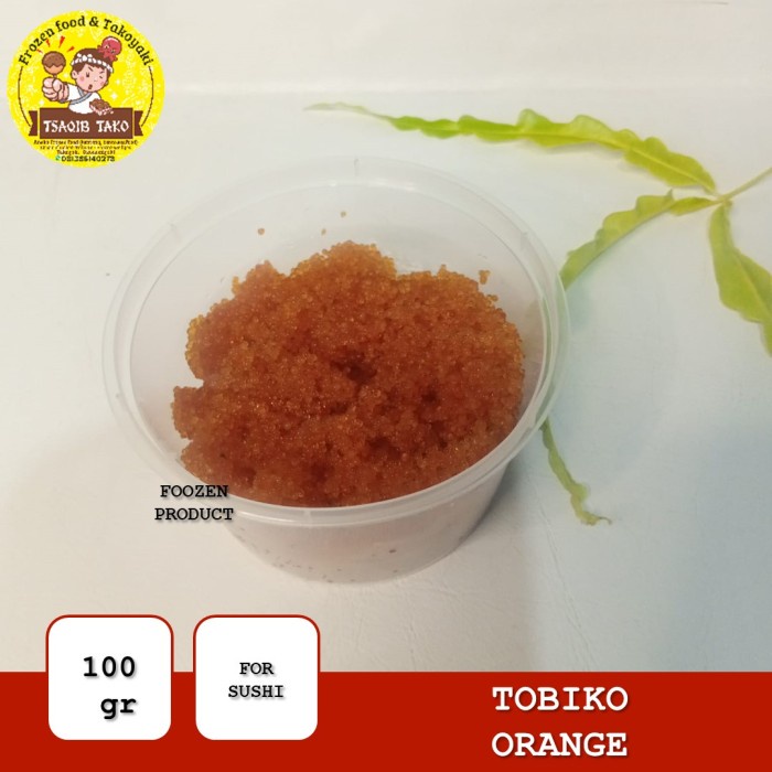 

PROMO Tobiko Orange 500 gr Telur Ikan Terbang 500 gram Premium Grade A - repack 100gr - BARU