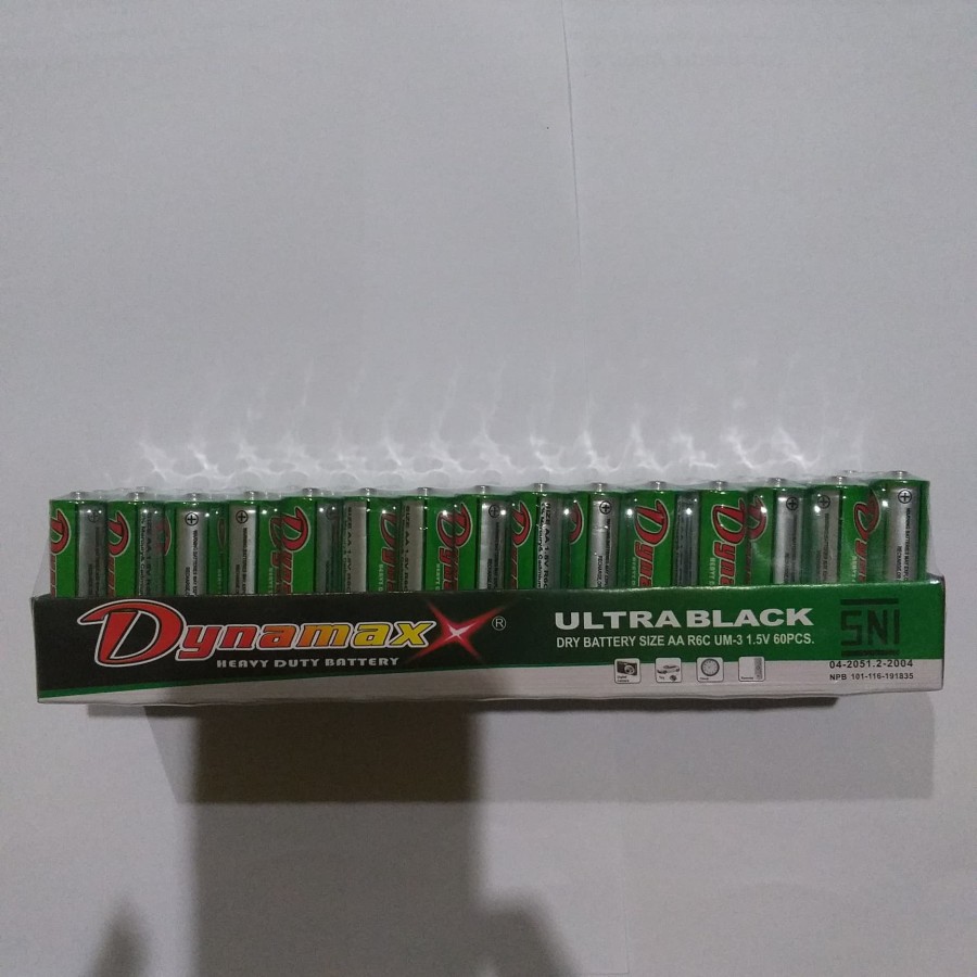 Baterai Baterry Batre AAA A3 Dynamax Hijau Ultra Black 1.5V Per Pack