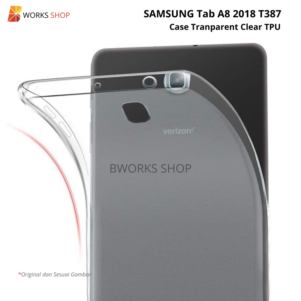 Case Bening Samsung Tablet A8 2018 T387 Clear Softcase Transparent