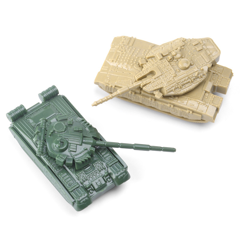 4Pcs Mainan Model Tank Tempur Soviet T-80 Israel Merkava MK4 Mini 4D Finished 1 / 144 Dengan Bola Baja