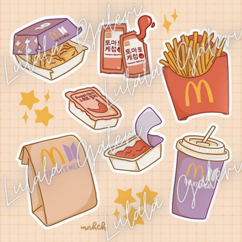 

Sticker BTS Meal Limited Edison / Sticker BTS / Stiker BT21 / Sticker Aesthetic / Stiker HP