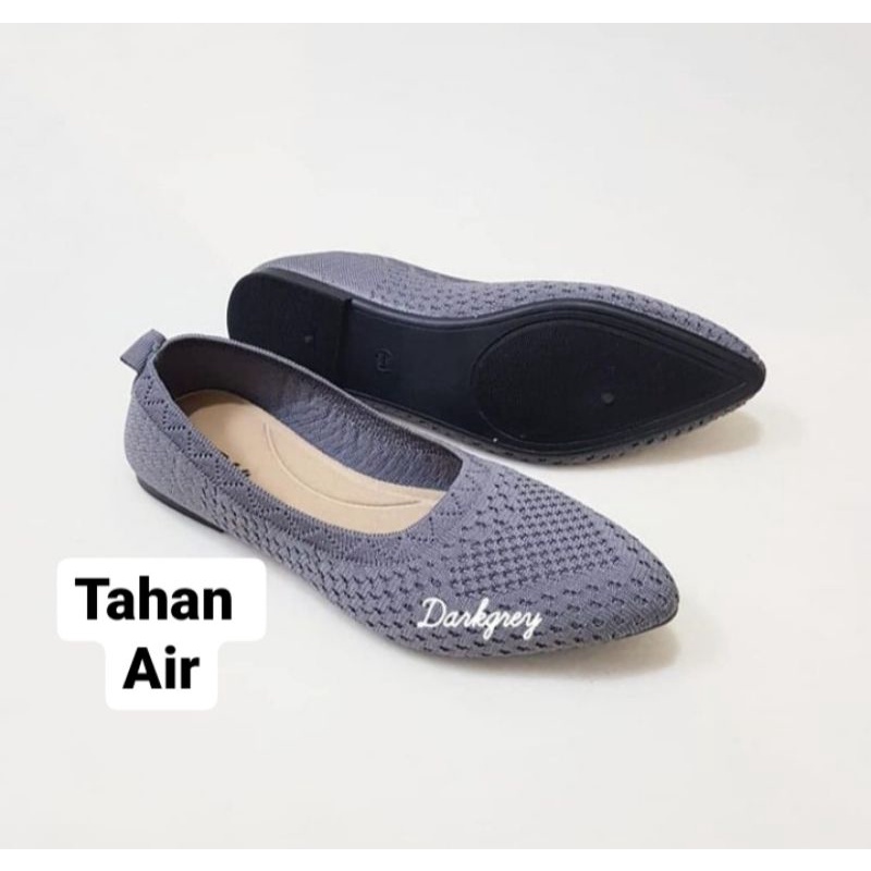 Firqia Sepatu Flat rajut / Flat Shoes Wanita Rajut import