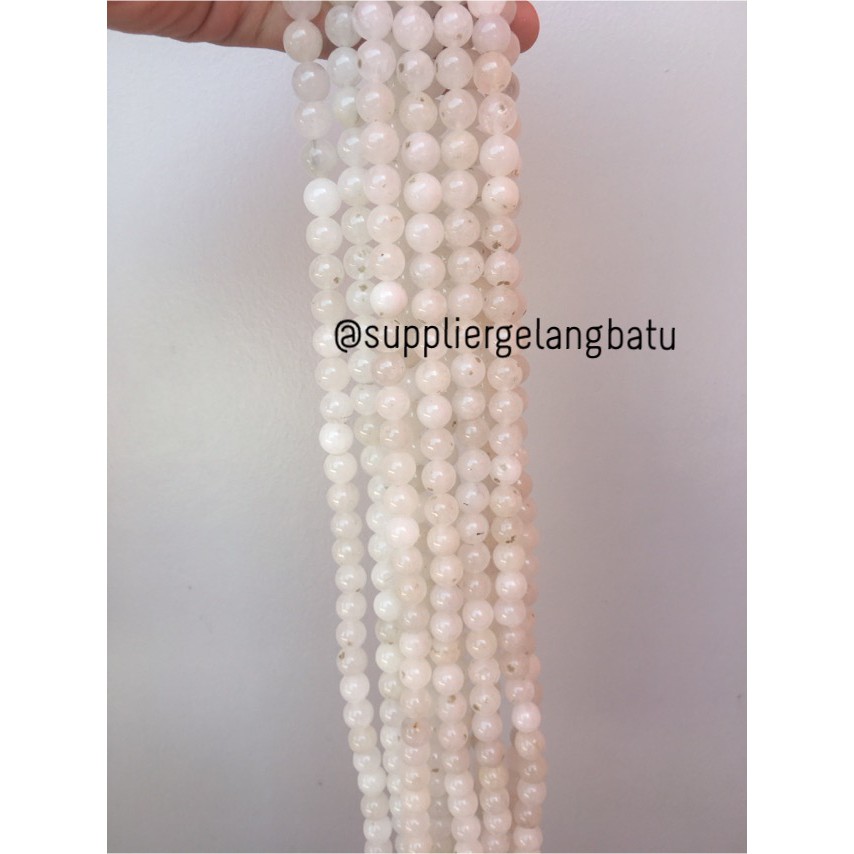 batu agate 10mm putih bening clear white akik aksesoris fashion olshop aksesoris bahan craft beads