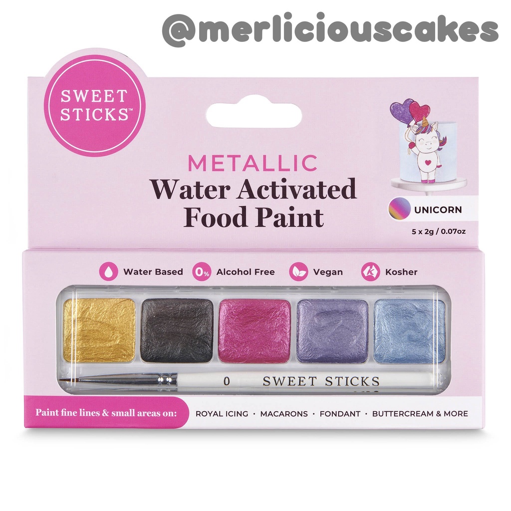 

Unicorn Mini Palette Sweet Sticks Edible Art Paint Cake Kue