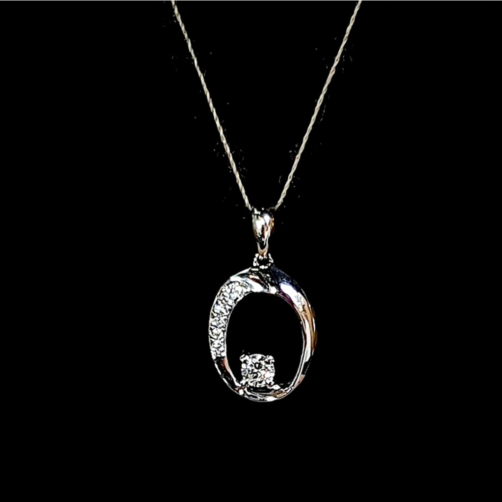 liontin berlian eropa 0.15 ct bhn emas putih 750/18k kode 1159