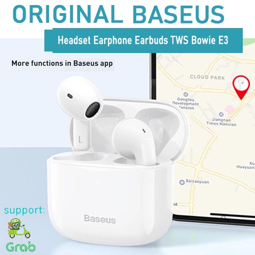 Baseus True Wireless Bluetooth Earphone Gaming Earbuds Olahraga TWS Bowie E3 Handsfree Full Bass Hea