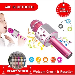 Mic Ws 858 Mic Karaoke WS858 Bluetooth Wireless Microphone Speaker KTV Smule Karaoke