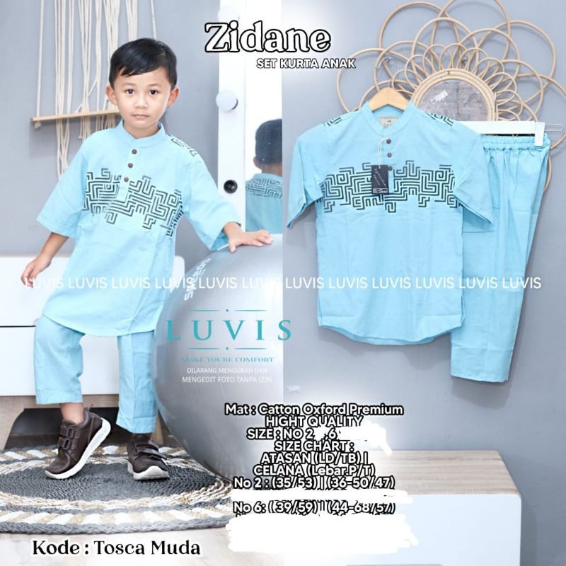 zidane set kurta anak