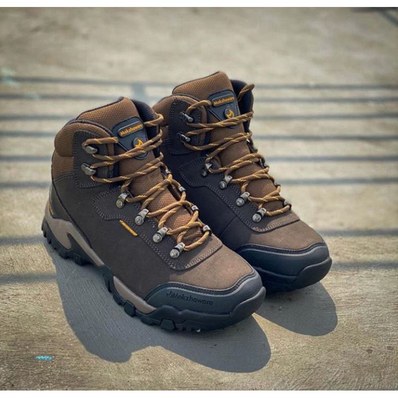 Sepatu Gunung Mokzhaware Coffee Sepatu Kulit Outdoor