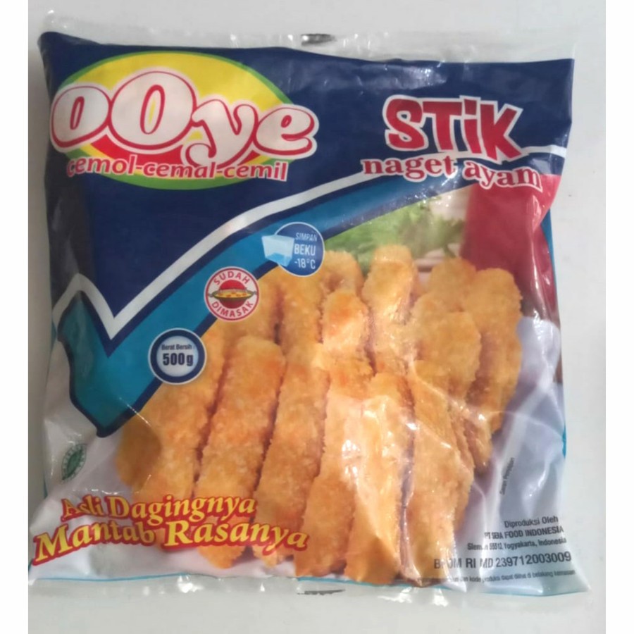 

FROZEN OOYE STIK NAGET AYAM (CHICKEN NUGGET STICK) 500 gr