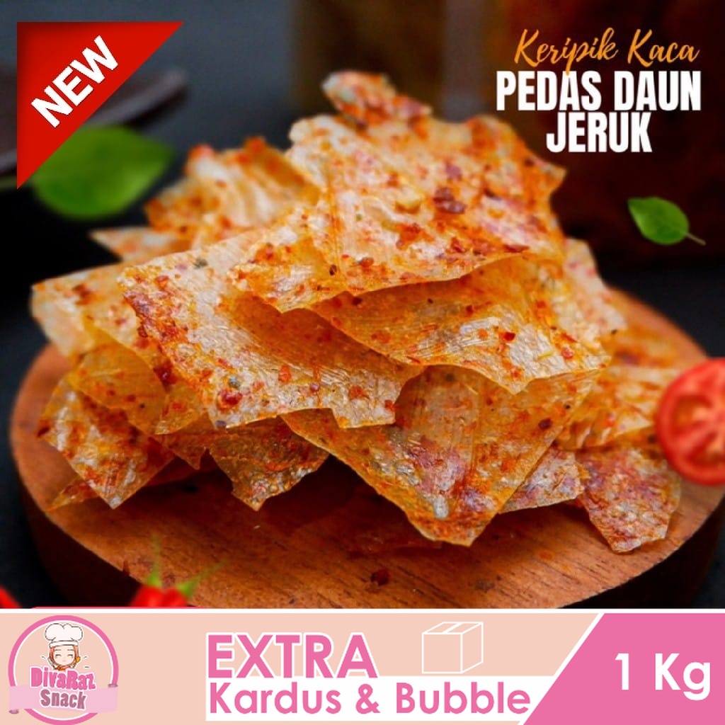 

[1Kg] Keripik Kaca Super Pedas / keripik kaca khas daerah / Kecimpring - Divaraz Snack makanan ringan jajanan jadul cemilan snack kiloan