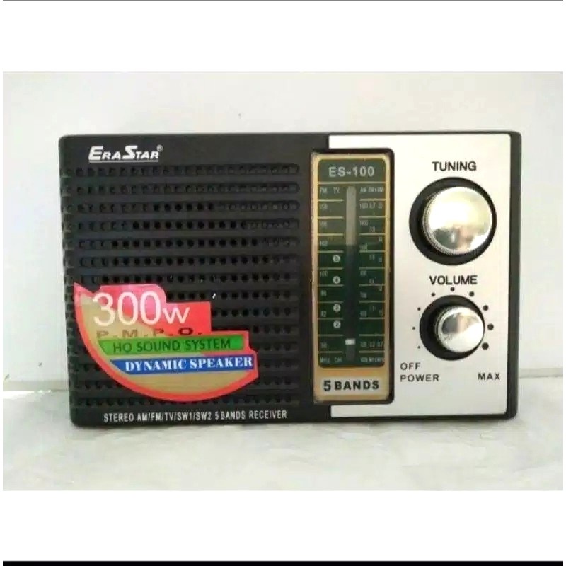 Promo Terbaru!!!! Radio Jadul EraStar ES-100 No Sound System / Dinamic Speaker Berkualitas Terbaik